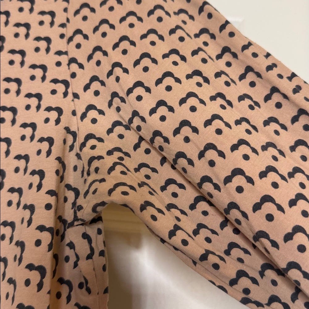 Orla Kiely 100% cotton patterned pink black Peter Pan collar dress sz Lg - Picture 5 of 10